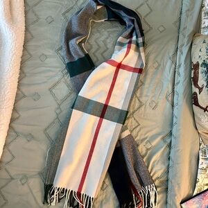 J Crew plaid fringe scarf
